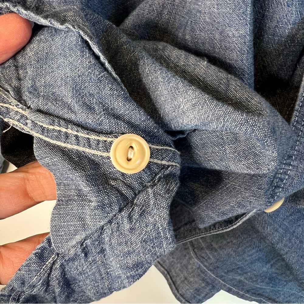 Rising Sun Co Chambray Men’s Button Down Shirt - Picture 6 of 7